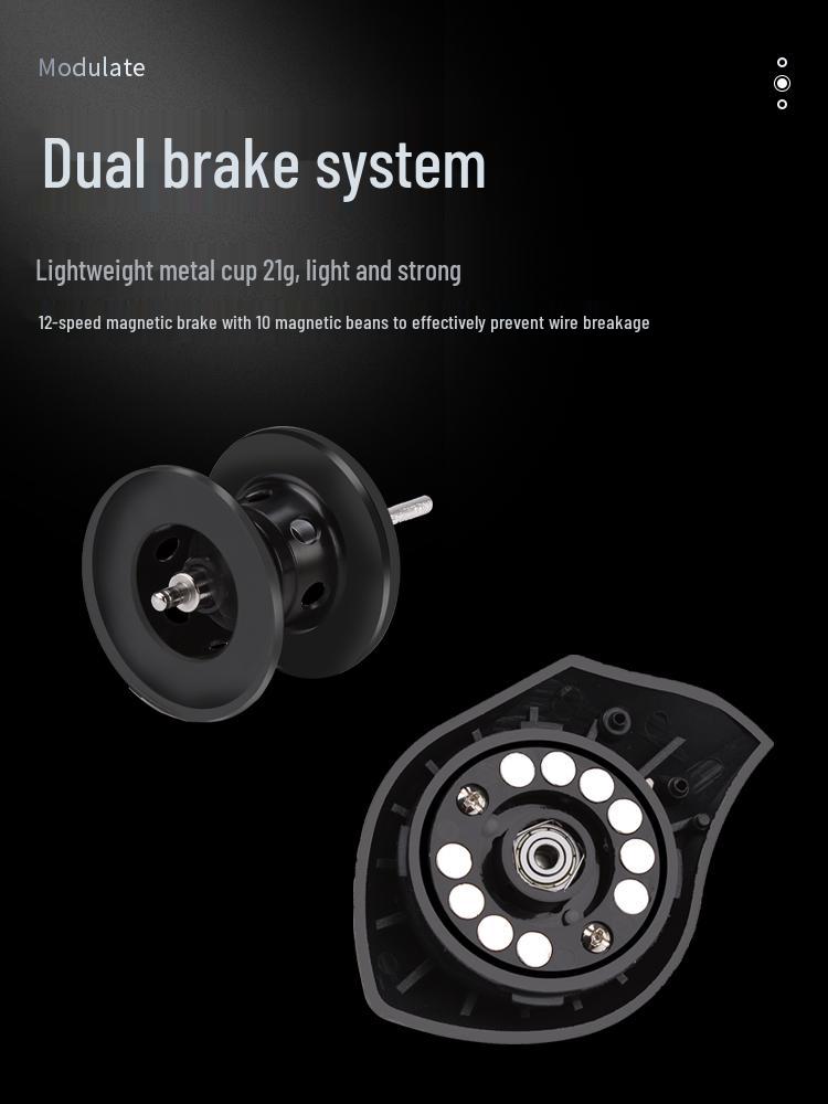 Full Metal Anti-Backlash Baitcasting Fishing Reel for Long Casts