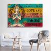 Ich bin meistens Frieden Liebe und Licht Leinwandmalerei Yoga Meditation Wandkunst Bilder Poster und Drucke für Wohnzimmer Heimdeko