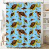 Blue Sea Turtle Shower Curtain Waterproof Fabric Decorative Print for Bathroom Bright Colorful Pattern for Home Decoration