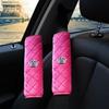 High Quality Pink Plush Car Steering Wheel Cover Women Diamond Crystal Crown Steering-Wheel Cases Auto Interior Accessories