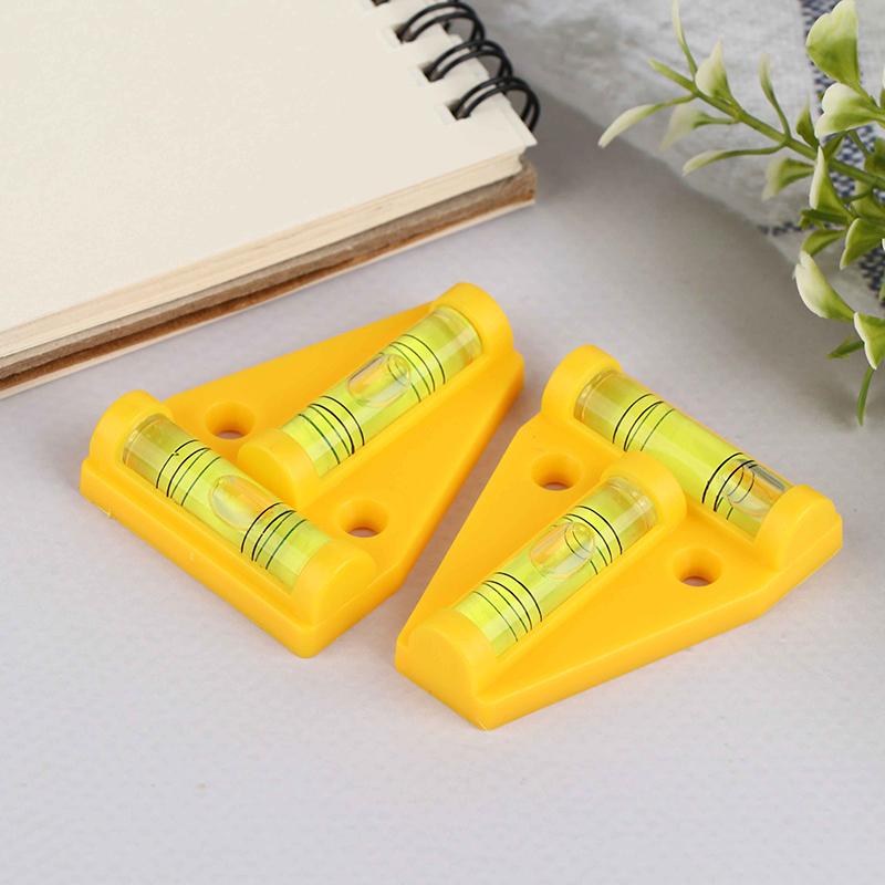 2Pcs Mini T Type Spirit Level Measurement Instrument Triangular Level T-Type Spirit Bubble Shell Plastic Measuring Tools