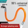 Universal Faucet Extension Tube, Anti-Splash Water Pipe for Kitchen & Bathroom, Sprinkler & Shampoo Shower Head Bracket