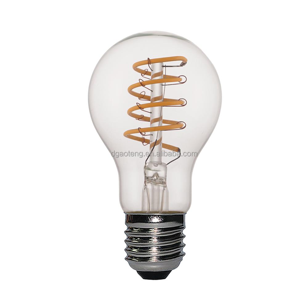 Edison Vintage LED Filament Bulb A60 10W 12W A19 2700K Warm White Clear Glass E27 Base for Home Bedroom & Hotel