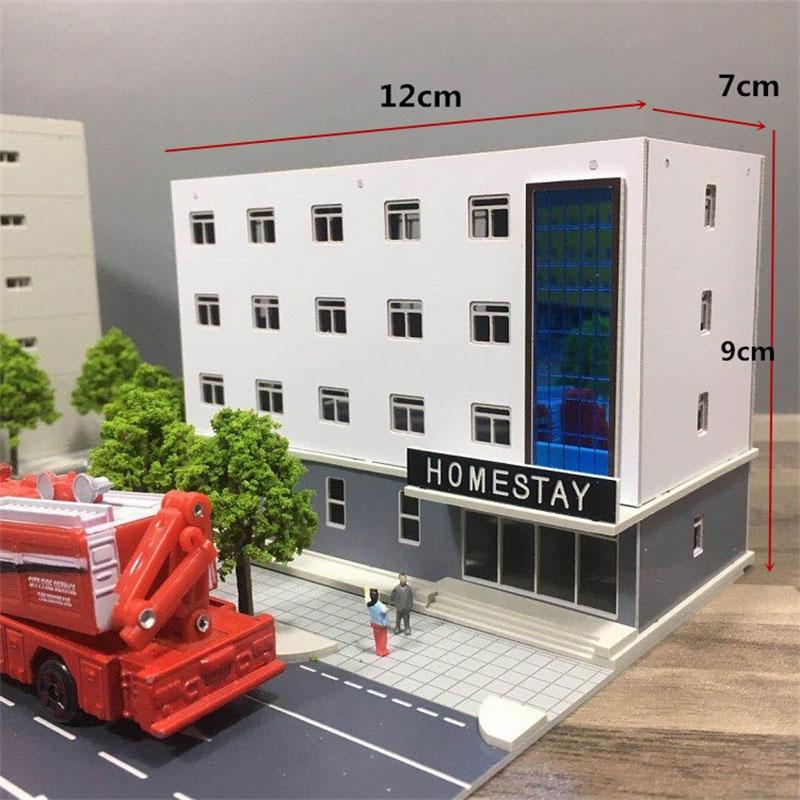 1/150 N Scale Building Model Japanese Modern City Building Train Scene Miniature Sand Table Landscape DIY Assembly Model Toy