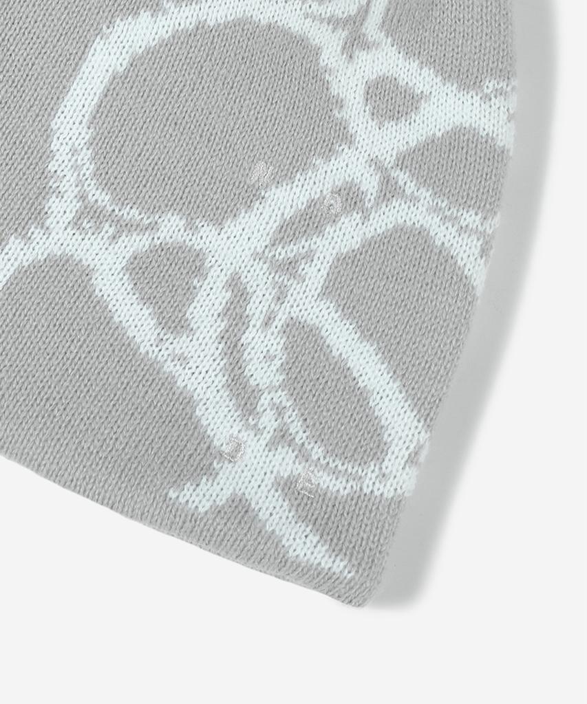 NODE LABS Dev:8 Graphic Knit Beanie_Gray