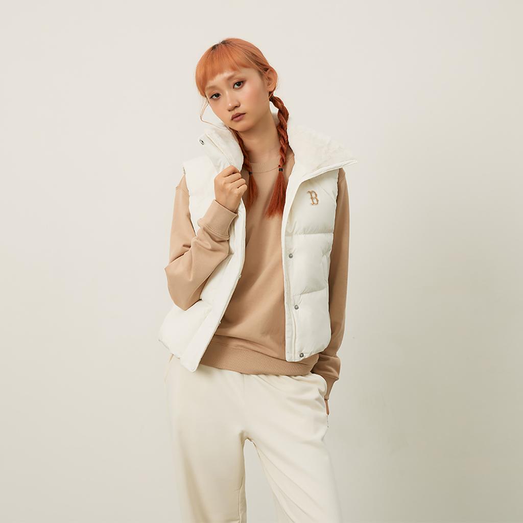 New MLB Basic Collection Basic Boston Red Sox FW24 Vest Women's Cream 3FDVB1046-43CRS