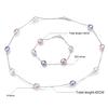 HENGSHENG Natural Pearl Necklace/Bracelet Jewelry Sets 925 Silver Chain with Freshwater Pearl Jewelry Gift for Women