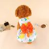 Cute Floral Pet Dog Dress with Bow Summer Princess Puppy Skirt for Small Dogs Cats Teddy