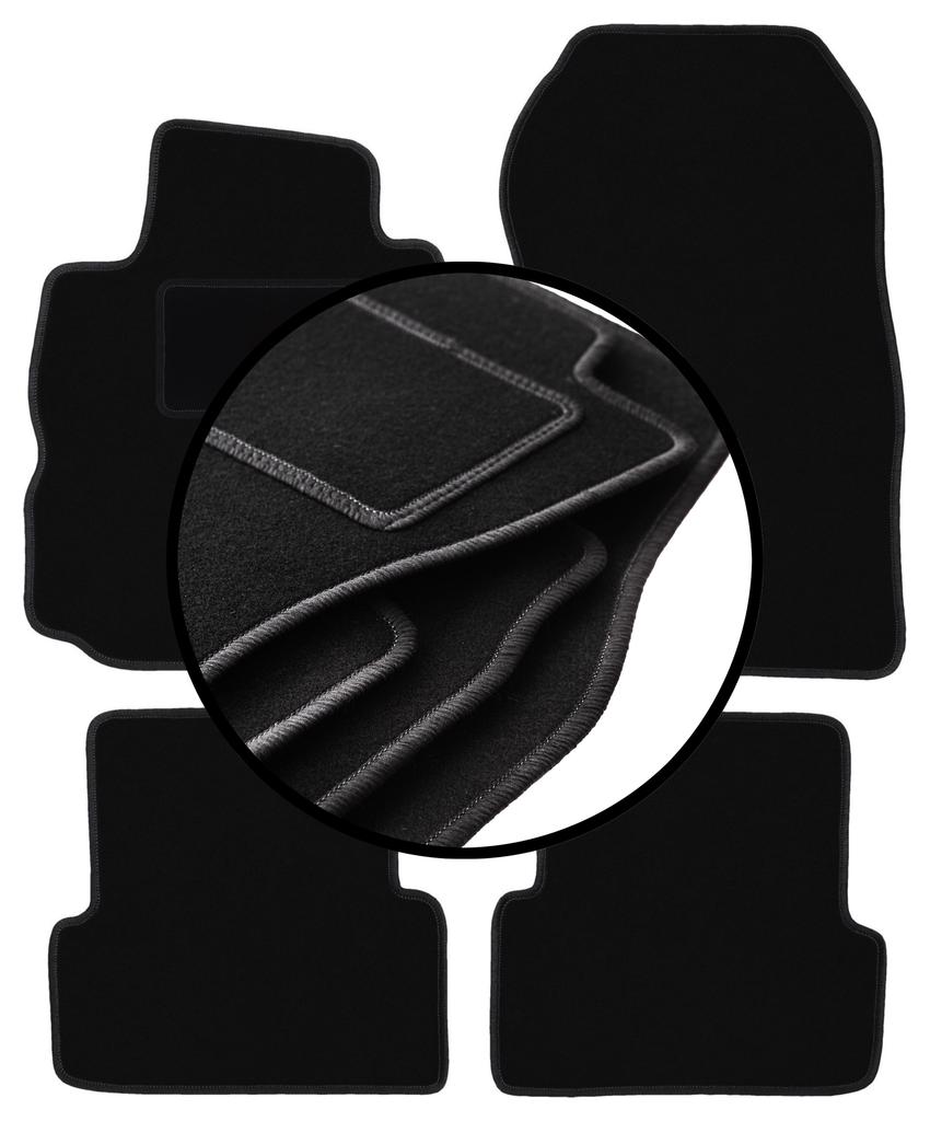 Set of velour floor mats for: Renault Modus minivan (2004-2012)