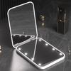 Pocket Mirror Magnification LED Compact Travel Makeup Mirror Compact Mirror with Light Purse Mirror 2-Sided Folding Handheld
