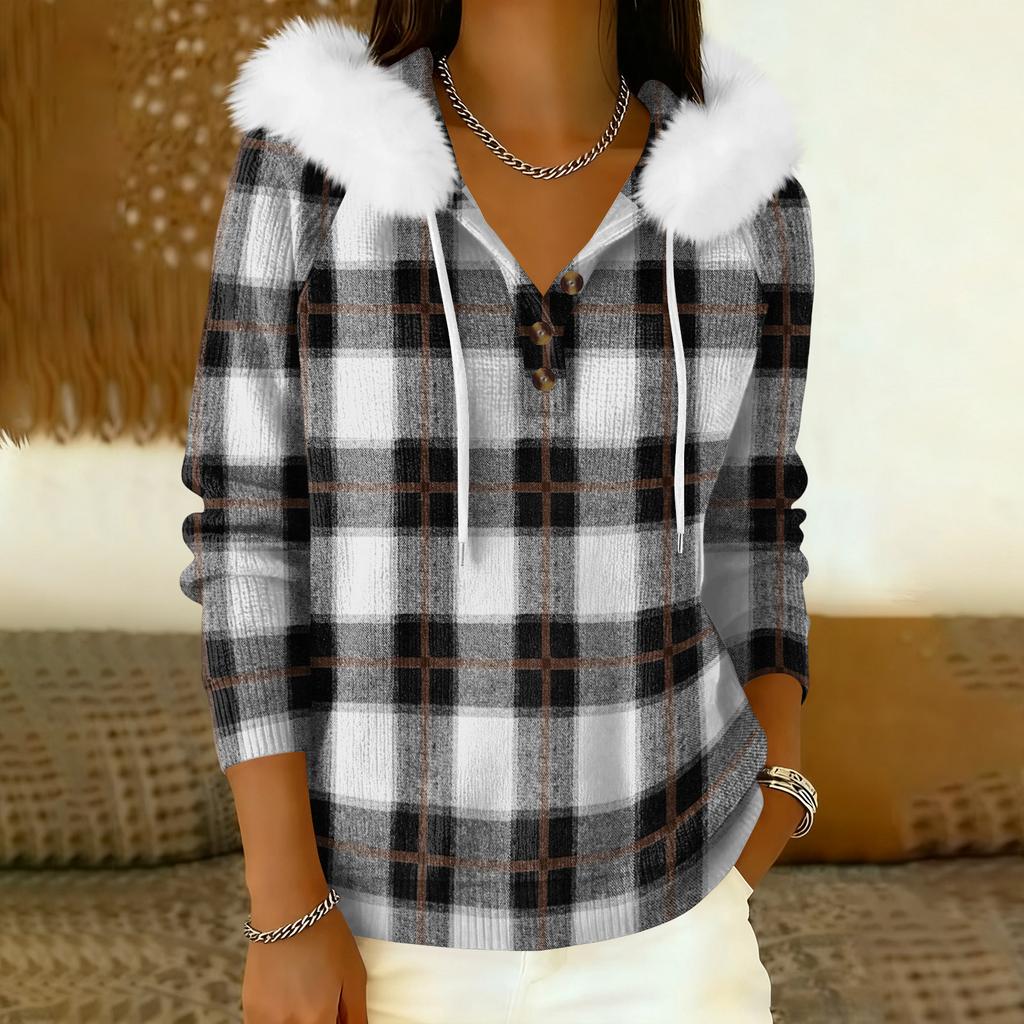 Damkappa Långärmad Med huva Varm vinterkappa Jacka