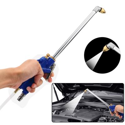 Engine Water Gun Machinery Parts Engine Care Aluminum Alloy High Press Pneumatic Cleaning Tool with 100cm Hose 40cm Car Engine Oil Cleaner Tool