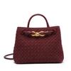 Imitation Suede Matte Woven Bag Handbag Metal Butterfly Buckle Messenger Women's Bag Fashion