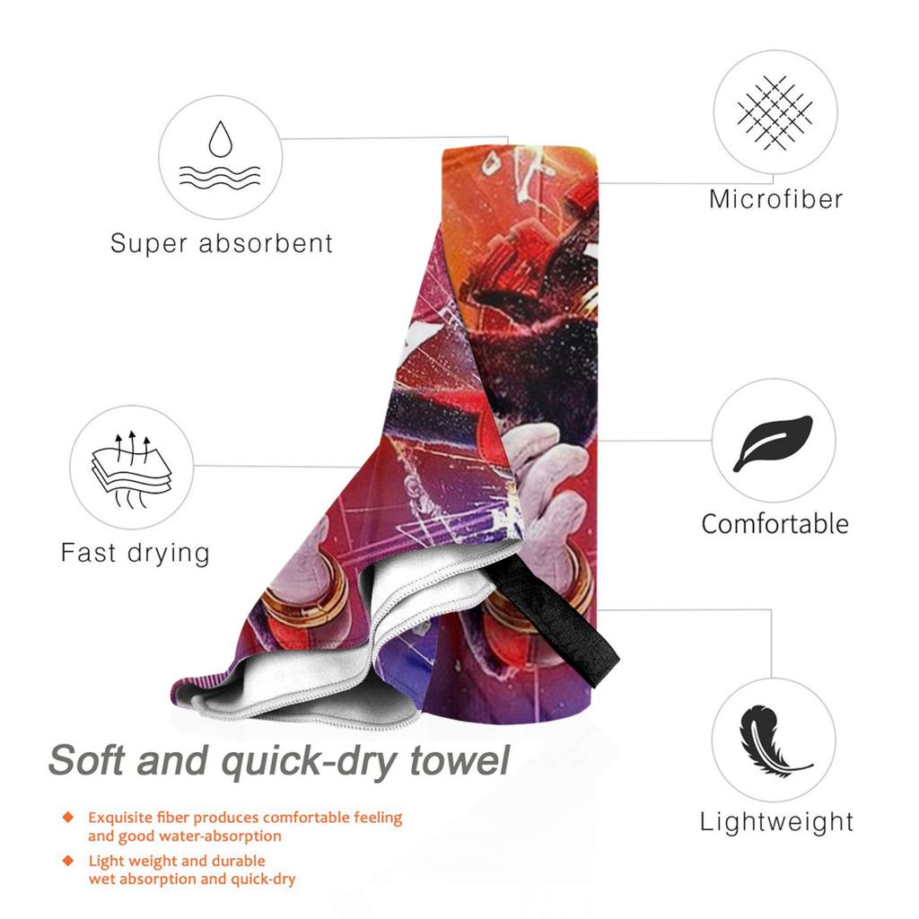 Shadow The Hedgehog Beach Towel Soft Microfiber Quick Dry Absorbent Quick Towels For Mountain Climbing