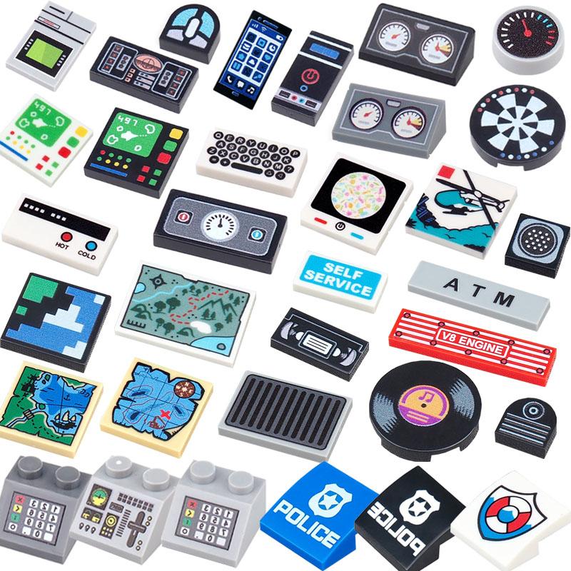 Scene Model Printing Accessories Building Blocks Dashboard Screen Keyboard Mouse Control Buttons Mini Compatible Brick Toy N08