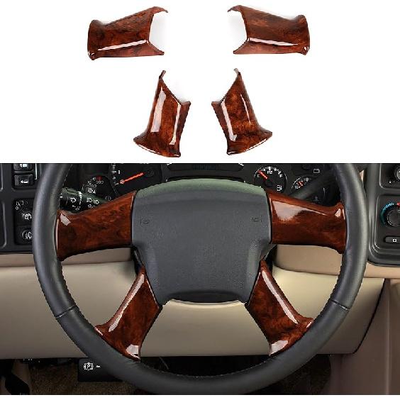 4PCS Car Trim Cover Carbon Style ABS Decal Sticker Compatible With Chevy Silverado Suburban Tahoe Avalanche Express GMC Sierra Yukon Savana 2003-2006