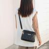 Neue Ankunft Einfache Schulter Taschen für Frauen Stickerei Herz Crossbody Geldbörse Weiblichen Leder Schwarz Handtasche Kleine Umhängetasche