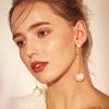 Boucles d'oreilles pendantes simples à perle unique vintage pour femme Boucles d'oreilles élégantes