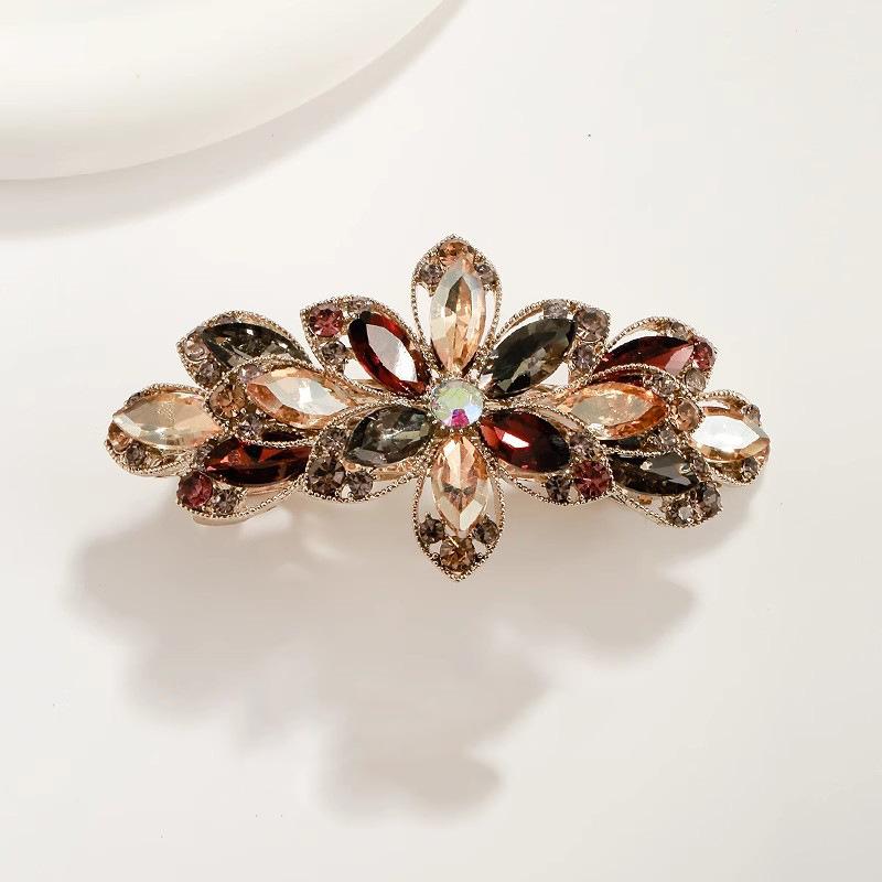 Presilhas de Cabelo Femininas de Alta Qualidade, Toque de Luxo Leve e Sofisticado, Presilhas de Cabelo com Mola de Cristal, Modernas