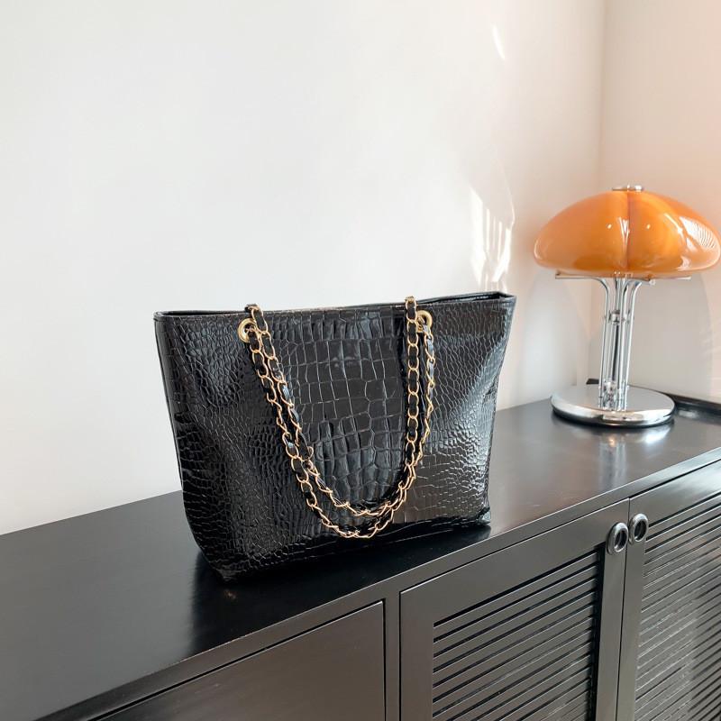 

Шикарная модная сумка-тоут из ПУ в уличном стиле для женщин, мягкая, большая, на плечо чёрный