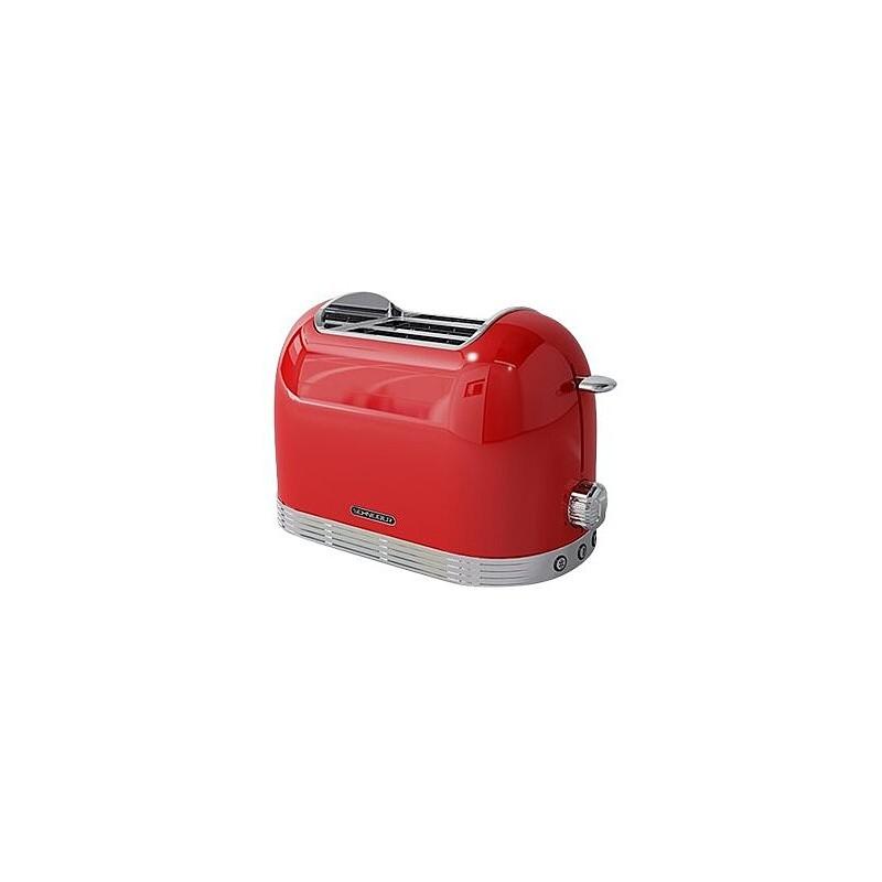 Grille Pain Vintage 2 Fentes 815w Rouge Scto2r Schneider