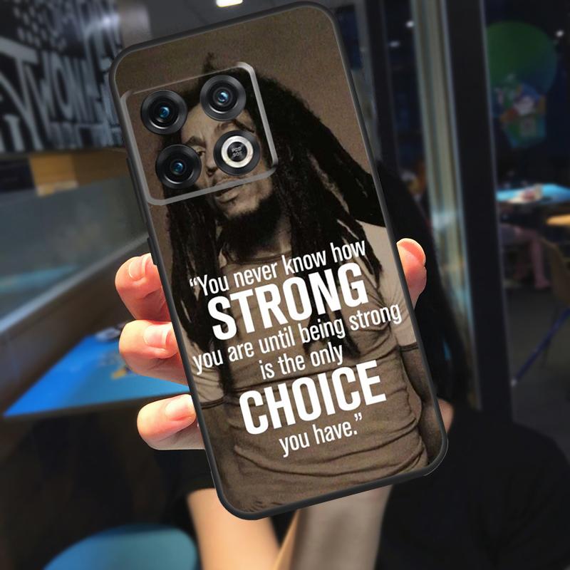 Bob Marley Quotes Rasta Reggae Funda For OnePlus 12R 13 R 12 11 9 10 Pro 8T 9RT 10T OnePlus Nord 4 CE 2 3 Lite N20 N30 Case