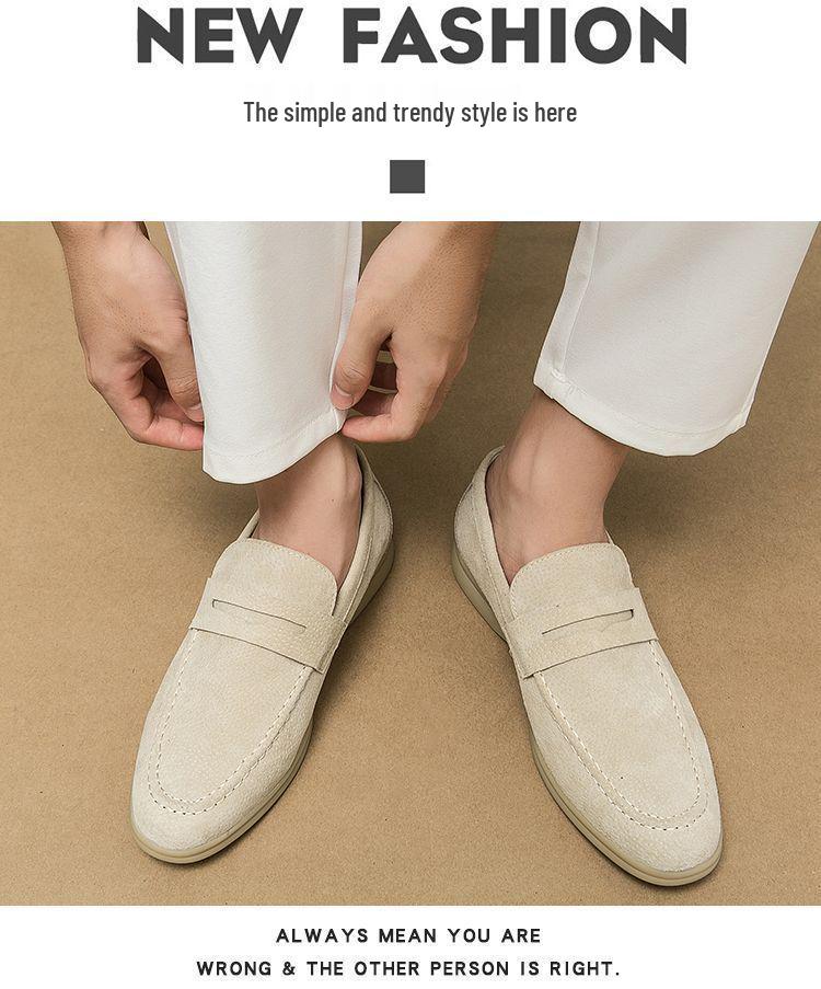 Men's Premium Suede Leather Loafers: 2025 Summer Slip-On Casual & Business Driving Shoes