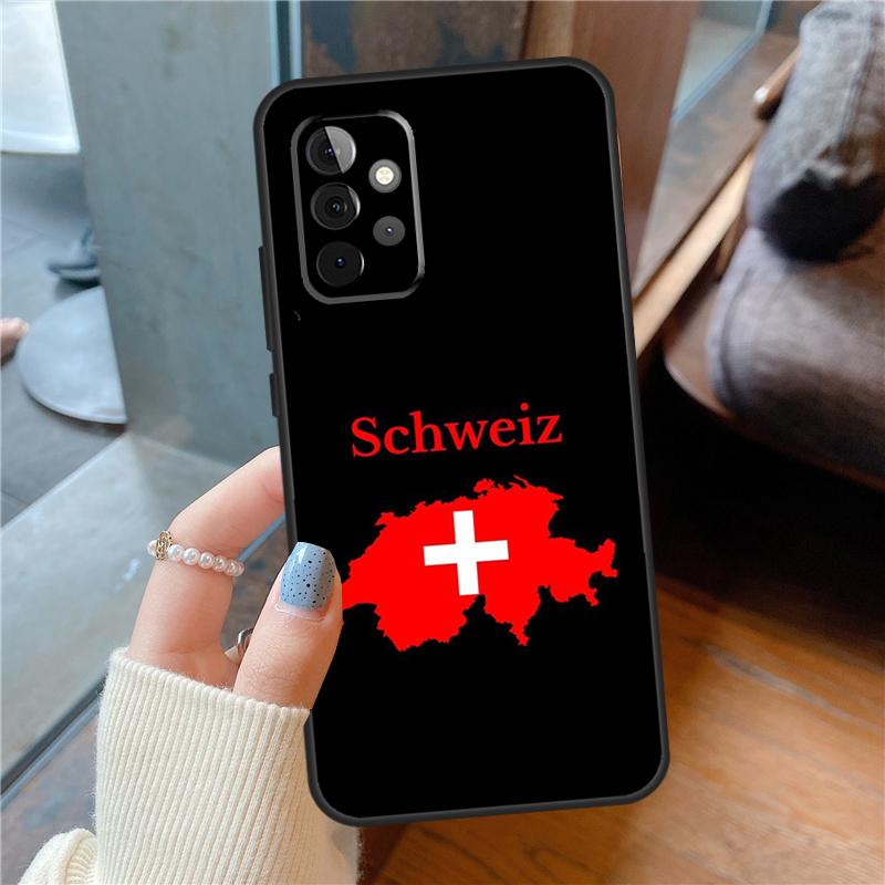 Szwajcaria Szwajcarska Flaga Etui Dla Samsung Galaxy A06 A14 A56 A36 A26 A16 A54 A34 A12 A32 A52 A13 A33 A53 A15 A35 A55