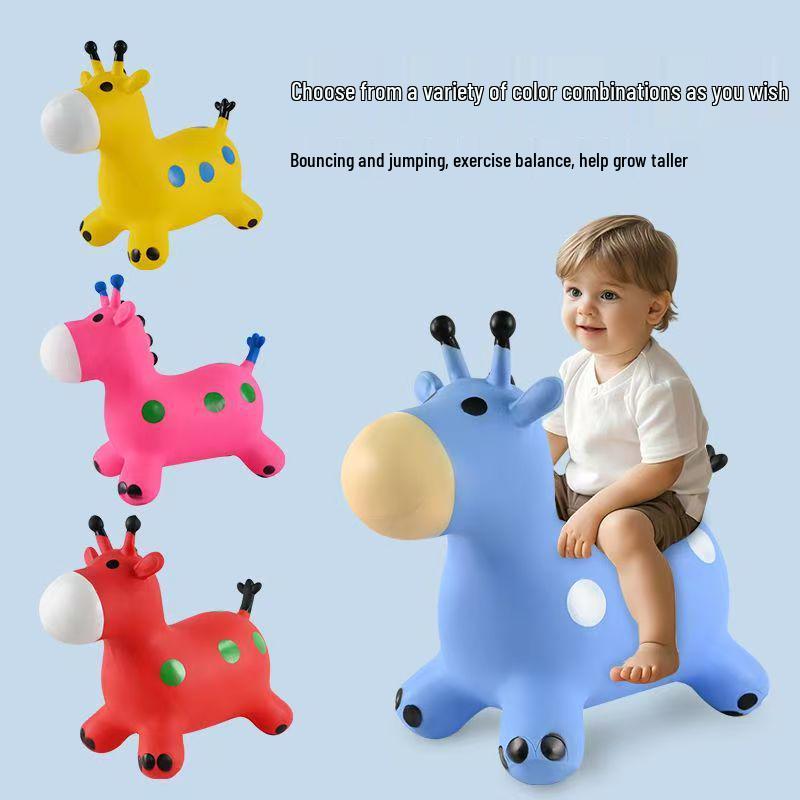 Thickened Explosion-Proof Inflatable Ride-On Horse for Infants and Toddlers: Safe Bouncing Toy