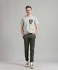 PANICALE Khaki Twill Cotton Dyed Slim Fit Chino Pants