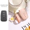 Handcrafted Leather Key Cover for Toyota Models (Asia Dragon, Camry, Senna, Corolla) - Mist Wax Vegetable-Tanned Cowhide