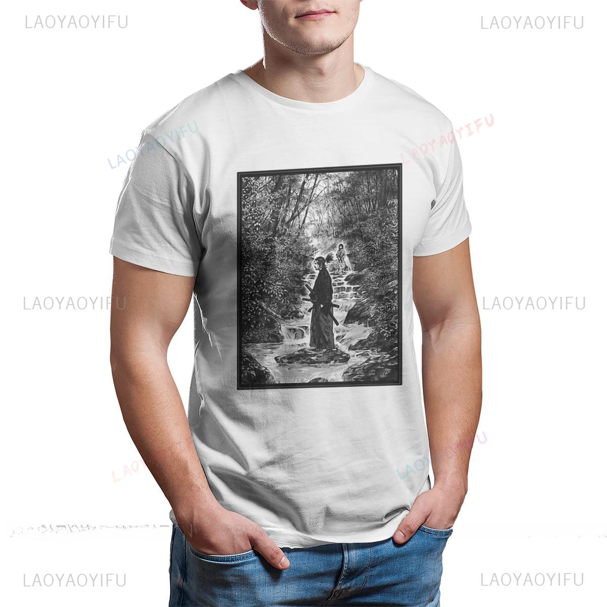 Аниме Бродяга Миямото Мусаси Сасаки Кодзиро Манга Мужская Футболка Крутая Модная Футболка Женская Графическая Уличная Одежда Хипстер S