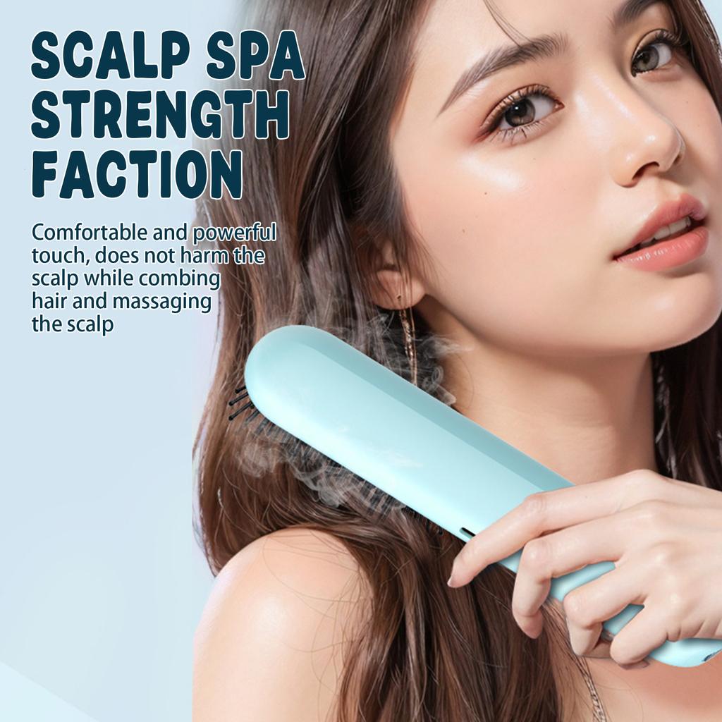 Cordless Straightening Hair Brush, Portable Cushion Brush for Smoothing and Massage