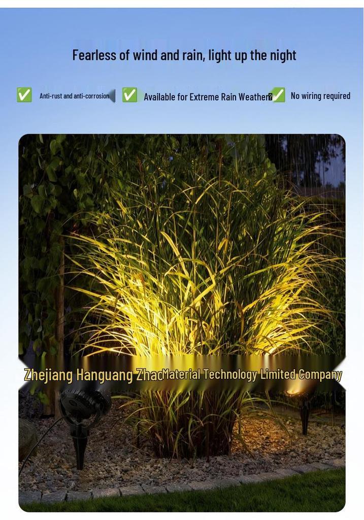 Waterproof Solar Tree Spotlight for Outdoor Courtyard and Garden