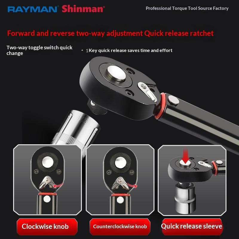 1/8" Drive Adjustable Torque Wrench 19-111Nm Pre-Set Click Type Mechanic Tool for Auto Repair/Bicycle/Motorcycle Maintenance