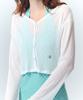 Kolallikeu Linen Sheer Crop Cardigan White