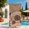 Animal c-capybara Towel Extra Large Beach Towel Quick Dry Sand Free Super Absorbent Lightweight