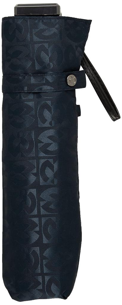 Folding Umbrella Mila Schon Logo Jacquard Umbrella Folding Umbrella Mini Umbrella Deep Blue Rib 60cm [Moonbat] Men's Men's Men's Length Approx.