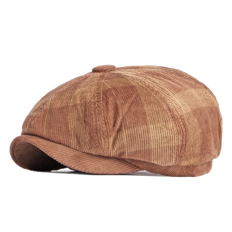 Autumn/Winter Unisex Plaid Newsboy Beret - British Retro Style Wool Hat