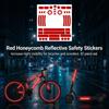 Honeycomb Reflective Stickers For Bicycle And E-Bike High-Visibility Safety Warning Strips Waterproof Sunproof