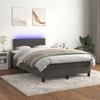 Vidaxl Letto Continentale Con Materasso E LED, Grigio Scuro, 120X190 Cm
