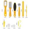8/10Pcs Stainless Steel Pedicure Tools Set Foot Rasp Multifunctional Calluses Cuticle Remover Professional Dead Skin Scraper
