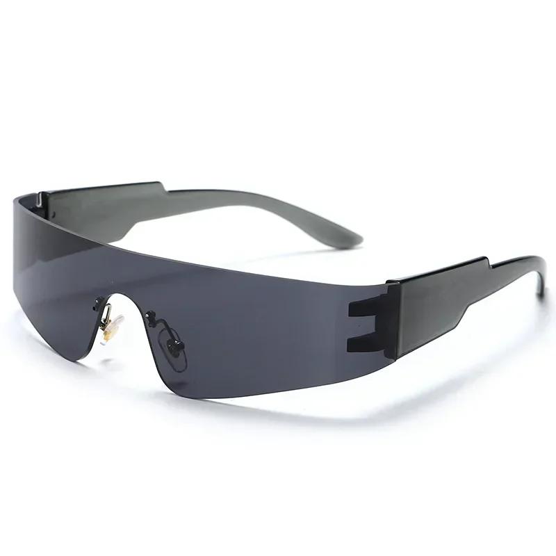

Unisex Rimless Sunglasses One-piece Punk Sports Sunglasses UV Protection Fashion Multiple Colors Eyewear lentes de sol mujer