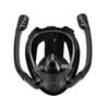 Full Face Snorkeling Mask 180° Panoramic Silicone Dry Top Snorkeling Goggles 2 Snorkeling Tube Leak Proof