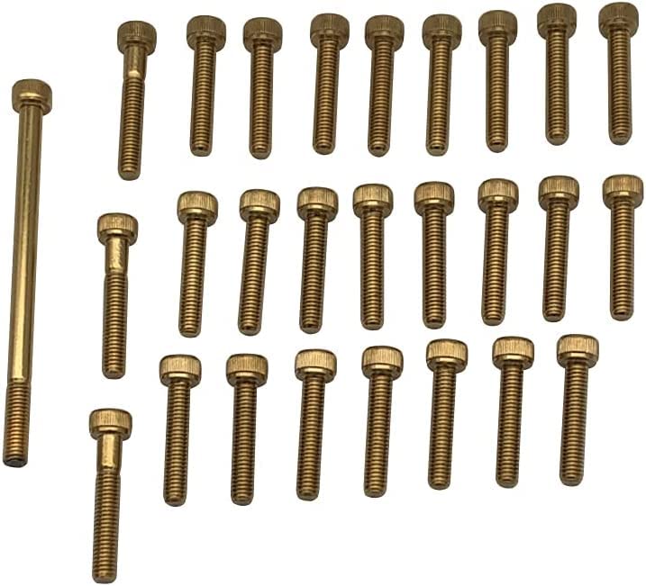 CF POSH Crankcase Cover Screw Set 24K Gold Plated Stainless