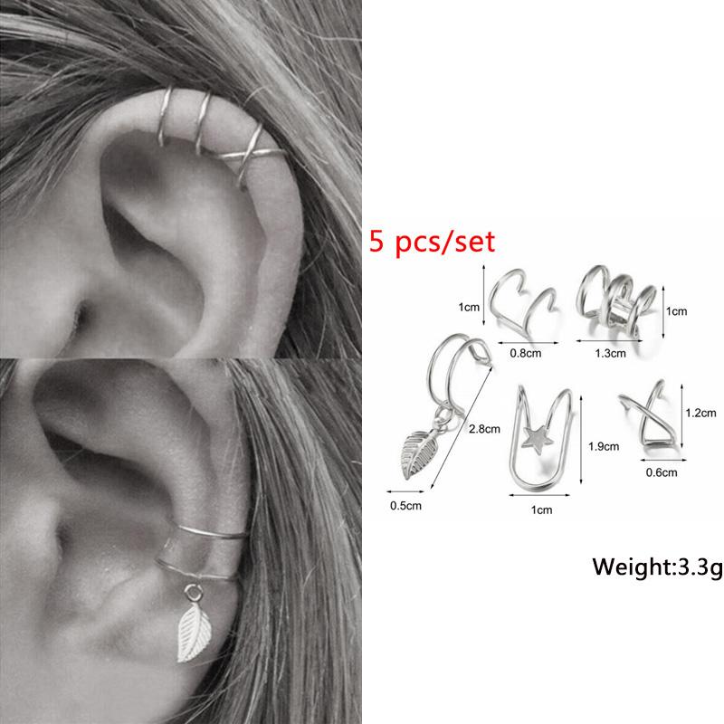 Neuer goldfarbener Metall-Ohr-Cuff Nicht-piercing Ohrclips Fake-Knorpelohrringe Clip-Ohrringe für Damen Herren Ohrschmuck