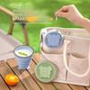 180Ml Portable Silicone Folding Water Cup Heat Resistant Foldable Mug With Lid For Outdoor Travel Drinking