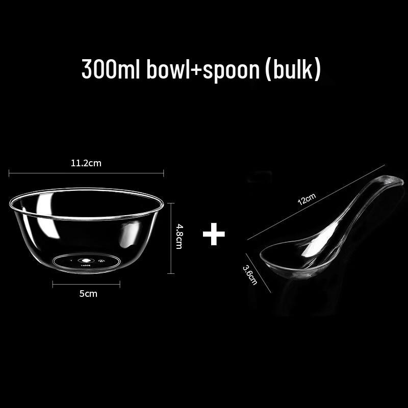 Yudefeng Disposable Clear Plastic Dessert & Soup Bowls
