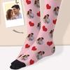 3D Custom Face Christmas Socks - Polyester, Full 360° Print, Ideal Holiday Gift