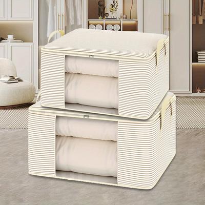 Large Capacity Storage Bag Dustproof Thickened Zipper Organizer Clothes Quilt Moving Sorting Bag Foldable Clothes Storage Bag